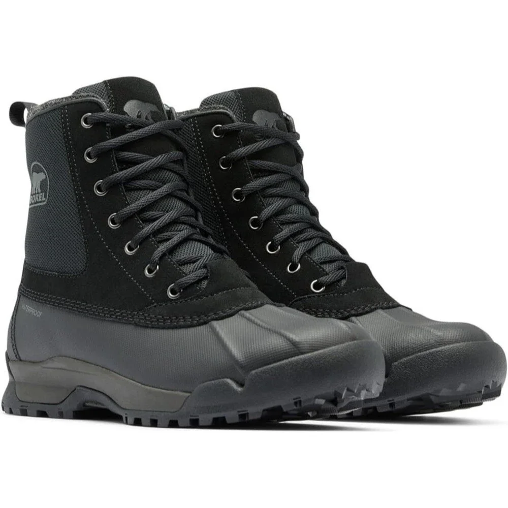 SOREL MEN'S BUXTON LITE WATERPROOF BOOTS SIZE 7 BLACK 2078361